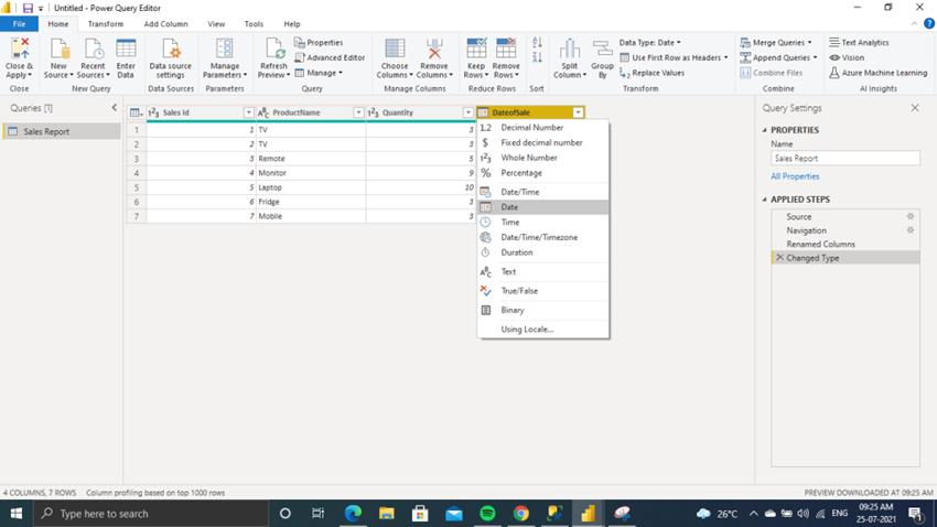 Power BI Basic Data Transformation Technique